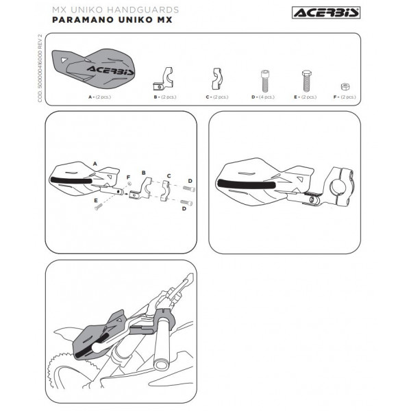 Acerbis Handprotektoren Uniko Kit inkl. Anbaukit #9