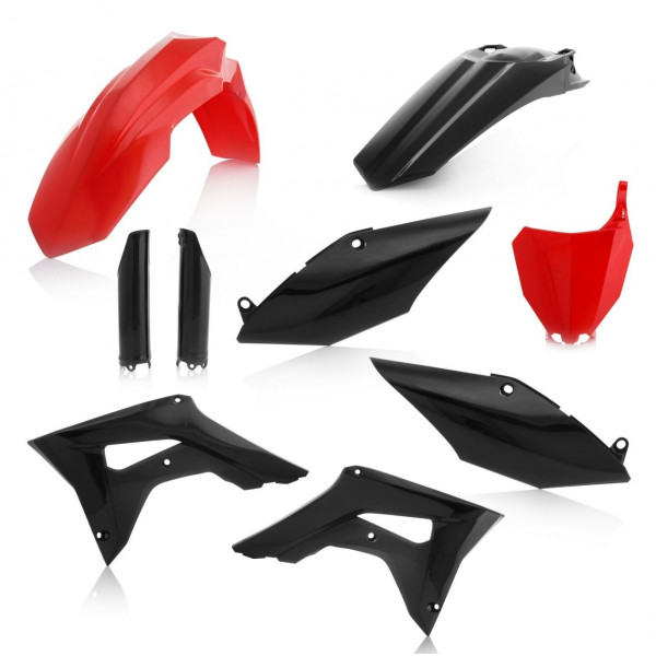 Acerbis Plastik Full Kit Honda rot-schwarz / 6tlg. #1